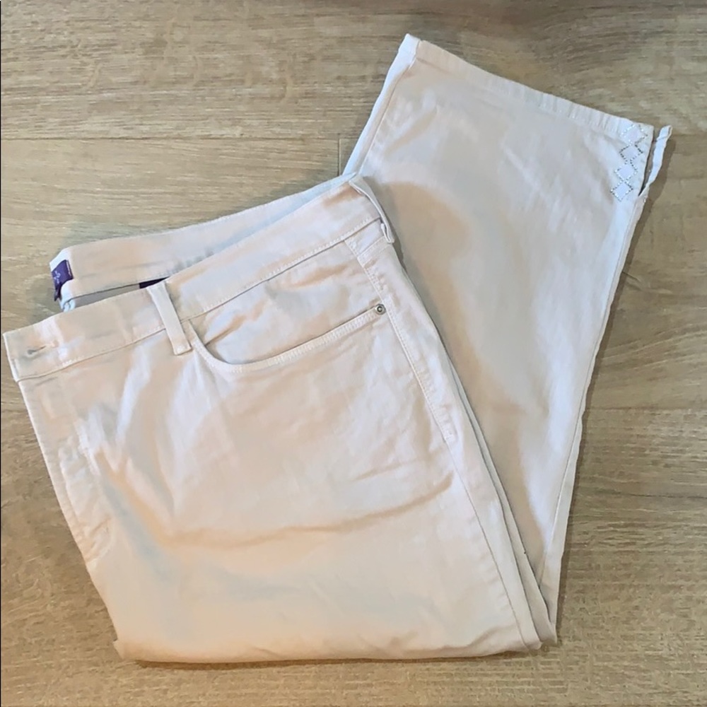NYDJ plus size women’s crop jeans
